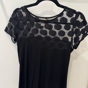 Banana Republic Elegant Black Polka Dot Women's Top
